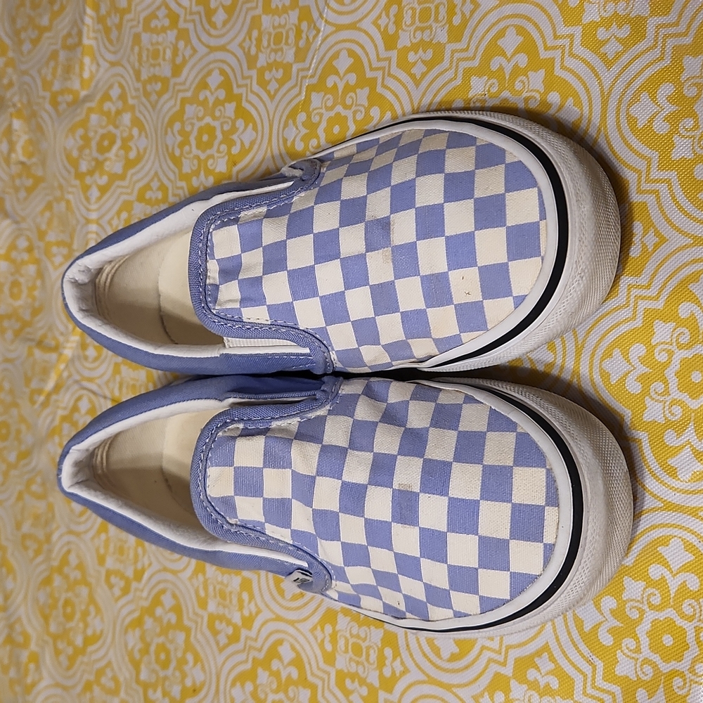 Kids purple checkered vans